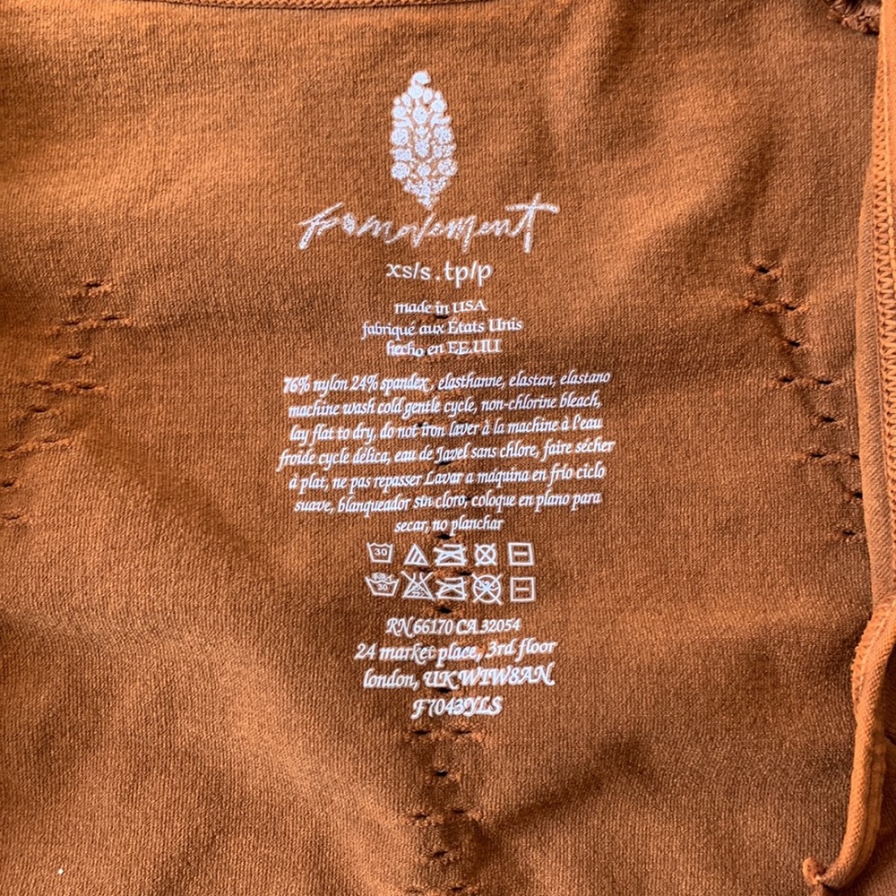 NWOT! FP Free People Movement Good Karma Long Sleeve Onesie Sz XS/S - Picture 14 of 14